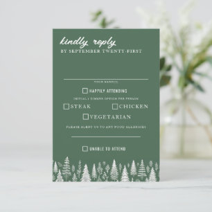 Cartons Réponse Choix de Nourriture pour Mariage sur Green Mountai