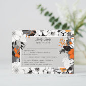 Cartons Réponse Choix de repas de fleurs monochromes Lineart (Debout devant)