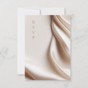 Cartons Réponse Choix de repas de mariage en satin rose romantique