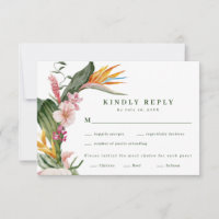 Choix de repas de mariage floral tropical