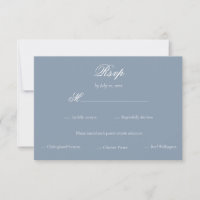 Choix de repas de mariage minimaliste bleu poussié