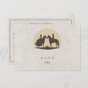 Cartons Réponse Choix de repas mariage de cowboy du pays occidenta