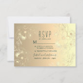 Cartons Réponse Choix de repas Mariage d'or (Devant)