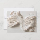 Cartons Réponse choix de repas mariages en ivoire coulant sculpté  (Devant)