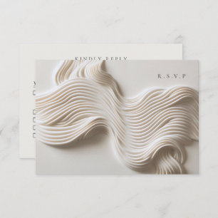 Cartons Réponse choix de repas mariages en ivoire coulant sculpté