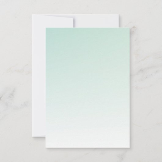 Cartons Réponse Chouette mignonne dans un Mariage de chapeau vert (Dos)