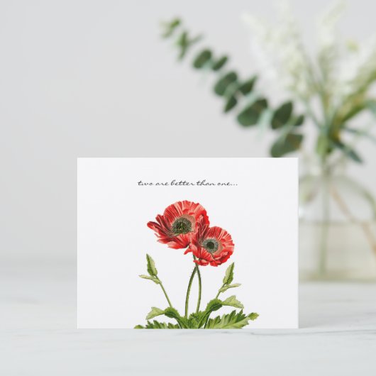 Cartons Réponse Christian Red Poppies Deux sont meilleur mariage R (Debout devant)