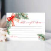 Cartons Réponse Christmas Date Night Ideas Card