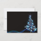 Cartons Réponse Christmas Party Blue Shiny Tree Black Elegant (Dos)