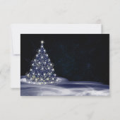 Cartons Réponse Christmas Party Blue Shiny Tree Winter Navy (Dos)