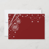 Cartons Réponse Christmas Party White Ornaments Stars Red Elegant (Dos)