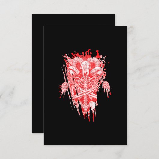 Cartons Réponse Church Of Satan Venin All Hail Goat Satanic Baphom (Devant / Derrière)