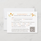 Cartons Réponse Chute amoureuse aquarelle citrouille code QR maria (Devant)