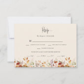 Cartons Réponse Chute dorée Terracotta Floral (Devant)