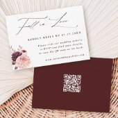 Cartons Réponse Chute en amour Automne Mariage QR Code