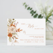 Cartons Réponse Chute moderne Terracotta choix de repas mariage RS (Debout devant)