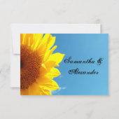 Cartons Réponse Ciel d'été bleu avec tournesol jaune (Dos)