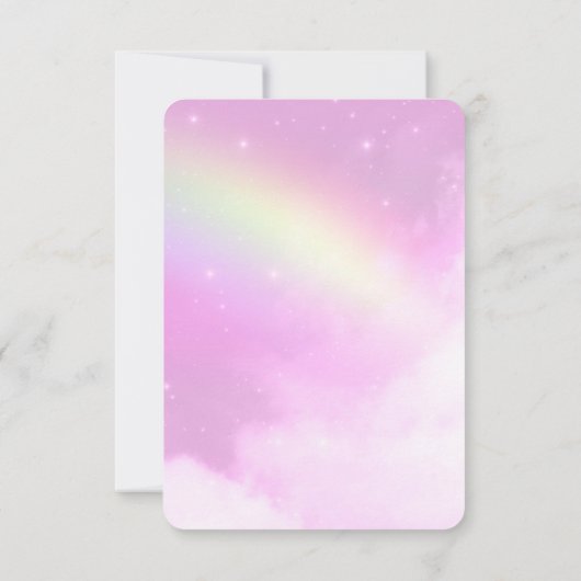 Cartons Réponse Ciel rose avec citron jaune arc-en-ciel Mariage RS (Dos)