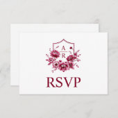 Cartons Réponse Cimetière bourguignonne avec initiales et code qr  (Devant / Derrière)