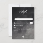 Cartons Réponse Cimetière Gothique Noir Blanc Jusqu'À La Mort Pas  (Dos)