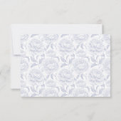 Cartons Réponse Cimier Monogramme Dusty Blue paysage Mariage (Dos)