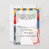 Cartons Réponse Cirque Carnaval Personnalisé Anniversaire (Dos)