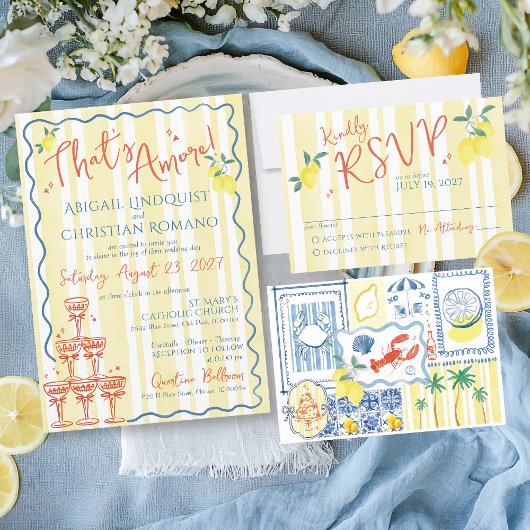 Cartons Réponse Citron bleu italien qui est plus Mariage à main