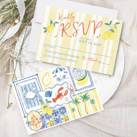 Cartons Réponse Citron bleu italien qui est plus Mariage à main