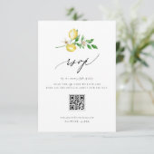 Cartons Réponse Citron botanique et Mariage de verdure Code QR (Debout devant)