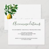 Cartons Réponse Citron Été Verdure Élégante Enceinte Mariage (Devant / Derrière)