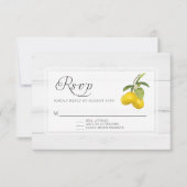Cartons Réponse Citron floral jaune blanc rustique en bois (Devant)