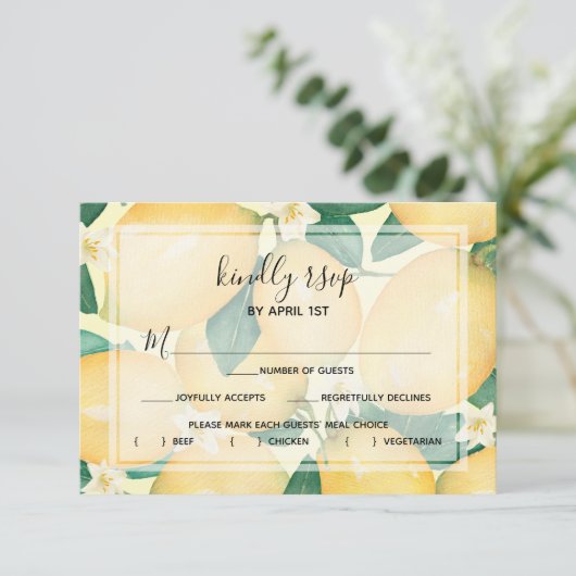 Cartons Réponse Citrons et Feuilles (Debout devant)