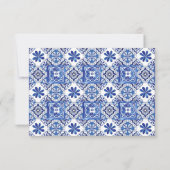 Cartons Réponse Citrons méditerranéens Carreaux bleus Mariage (Dos)