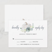 Cartons Réponse Citrouille blanc Élégant automne Succulent Chic Ma (Devant / Derrière)