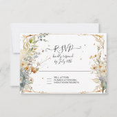 Cartons Réponse Citrouille fleur sauvage Automne Feuilles Mariage  (Devant)