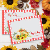 Cartons Réponse Citrouille & Tournesol Automne Mariage de automne 
