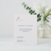 Cartons Réponse Civil Ceremony Registry Wedding Response Card (Debout devant)
