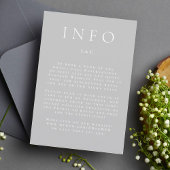 Cartons Réponse Clair gris & blanc Élégant boîtier d'information m