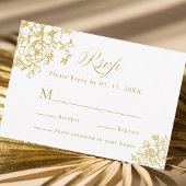 Cartons Réponse Classic Bloom Garden Mariage or