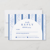 Cartons Réponse Classic Blue Toile Graduation Party (Devant)