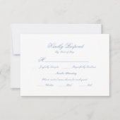 Cartons Réponse Classic Blue Wedding Monogram Crest Response Card (Devant)