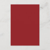 Cartons Réponse Classic Burgundy Red Minimalist Wedding QR Code (Dos)