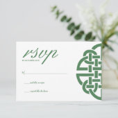 Cartons Réponse Classic Celtic noeud vert & blanc à la main (Debout devant)