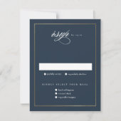 Cartons Réponse Classic Elegant Script Mariage or (Devant)