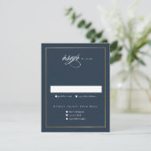 Cartons Réponse Classic Elegant Script Mariage or (Debout devant)