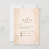 Cartons Réponse Classic Gold Moonlight Wedding (Devant)