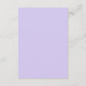 Cartons Réponse Classic Lavender Minimalist Wedding QR Code (Dos)