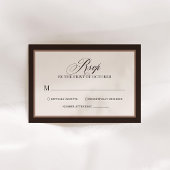 Cartons Réponse Classic Luxe | Elegant Brown Neutral Wedding