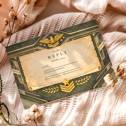 Cartons Réponse Classic Military Graduation Ceremony