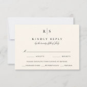 Cartons Réponse Classic Noir & Ecru Monogram Meal Choice (Devant)